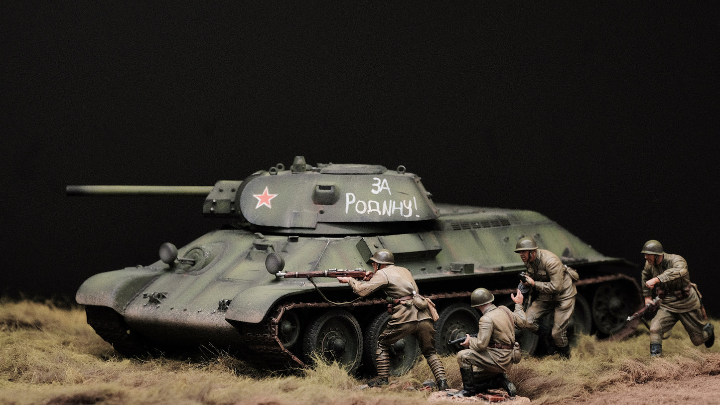 [Available] TankWorkshop 1/30 Ready-made Model USSR T-34-76 Medium Tank [Green] Paint