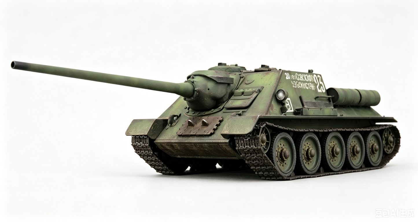30024[Launch.Dec.2025] Metal 1/30 Ready-made Model Russian SU-100 Tank Destroyer [23] Camouflage