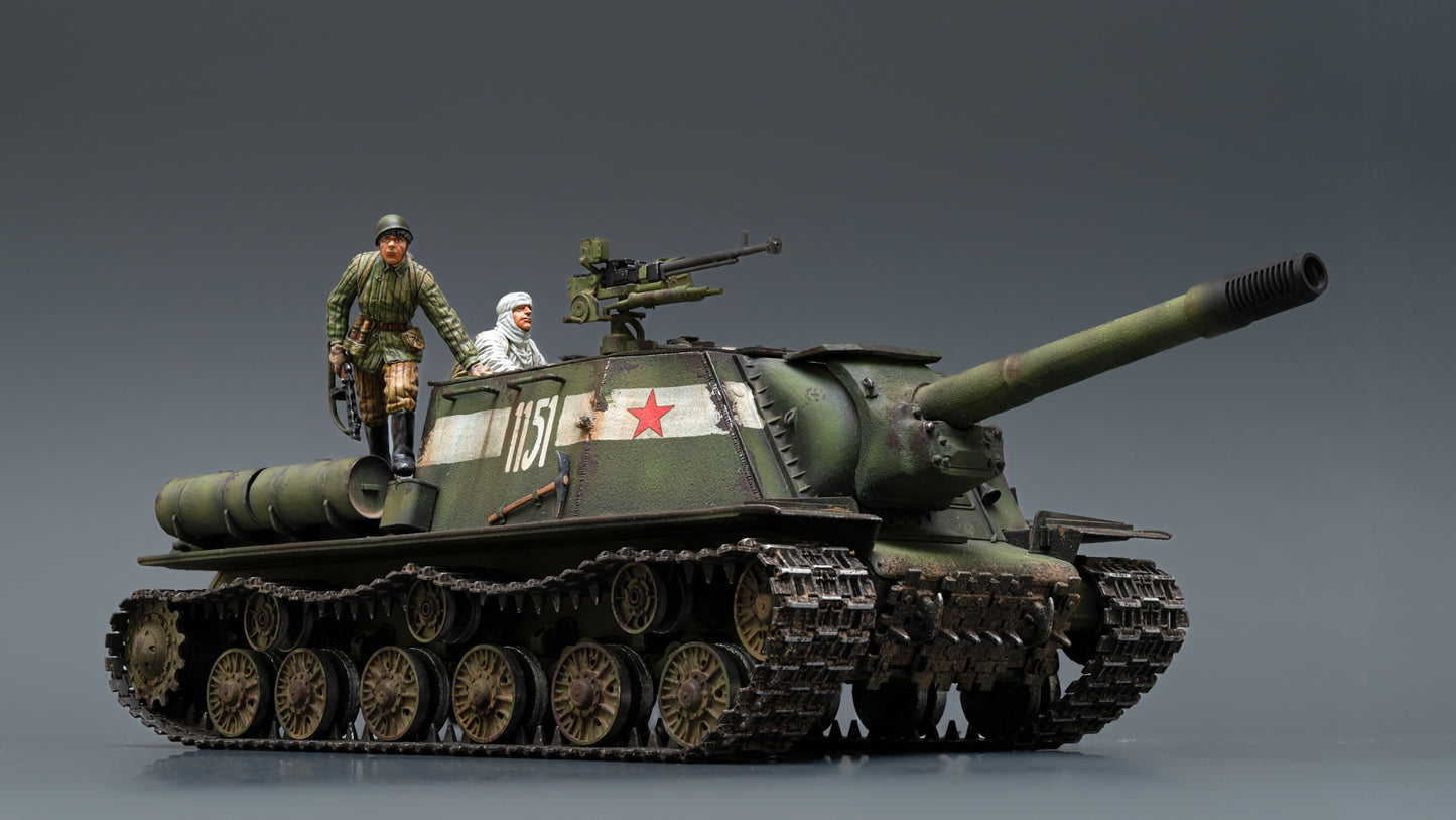 30021[Launch.Jun.2025] Metal 1/30 Ready-made Model Russian ISU-152 Tank Destroyer [1151] Camouflage