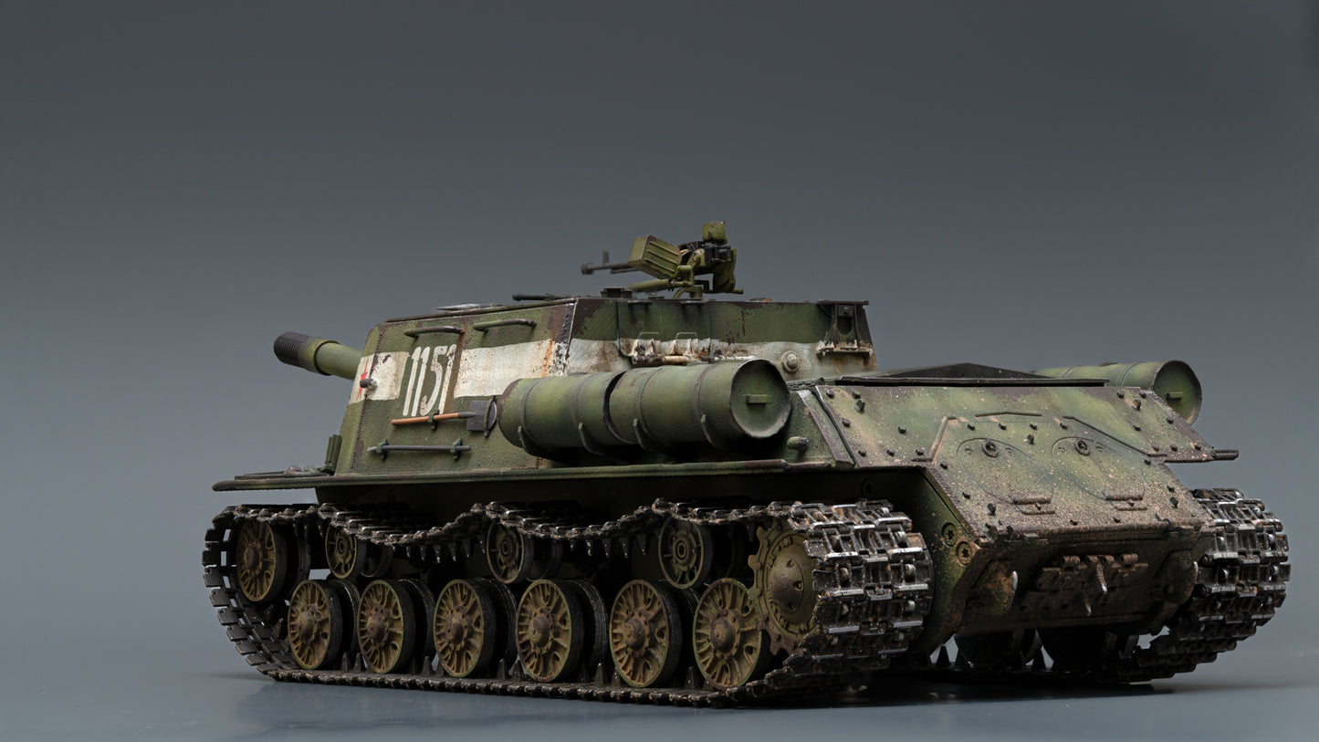 30021[Launch.Jun.2025] Metal 1/30 Ready-made Model Russian ISU-152 Tank Destroyer [1151] Camouflage