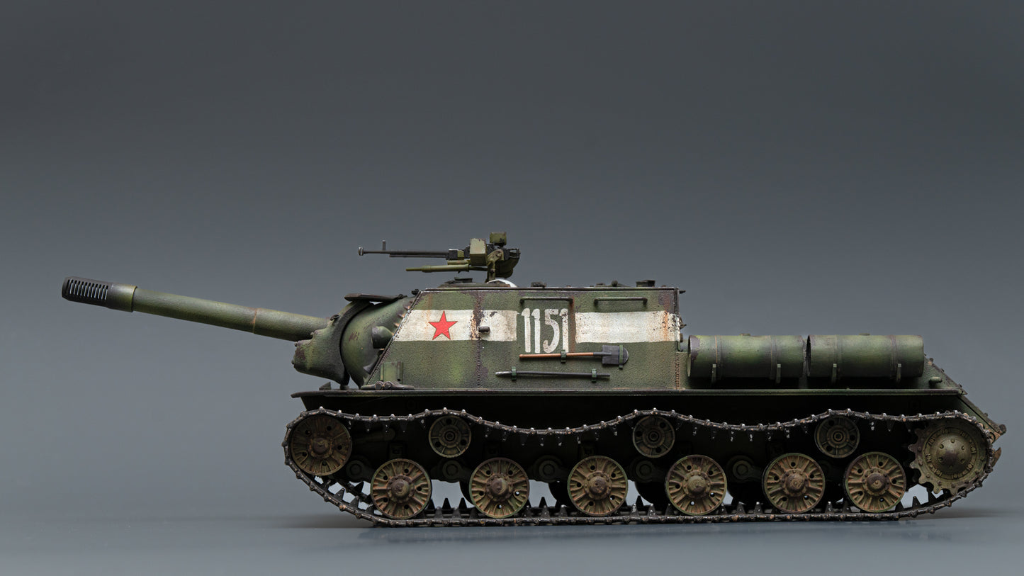 30021[Launch.Jun.2025] Metal 1/30 Ready-made Model Russian ISU-152 Tank Destroyer [1151] Camouflage