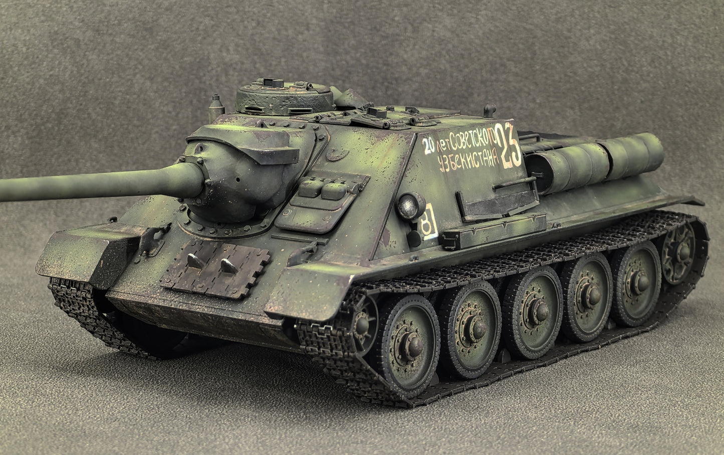 30024[Launch.Dec.2025] Metal 1/30 Ready-made Model Russian SU-100 Tank Destroyer [23] Camouflage